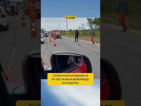 Ciclista morre atropelado na RJ-106, na altura de Botafogo, em Cabo Frio