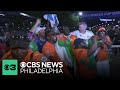 Ivory Coast Fans Celebrate World Cup Win Over Ecuador In Philadelphia