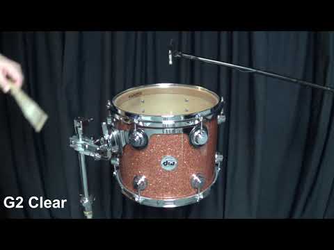 Evans G2 Coated vs Clear Comparison Sound Test