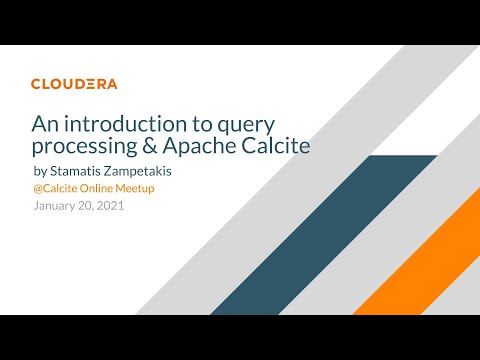 An introduction to query processing & Apache Calcite