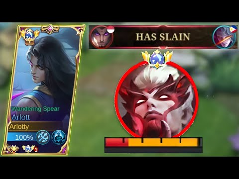 FINALLY A WORTHY YU ZHONG OPPONENT IN MYTHICAL GLORY RANK! | ARLOTT BEST BUILD - MLBB