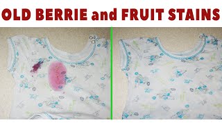 How to remove BERRIE and FRUIT STAINS from clothes | Cool result!