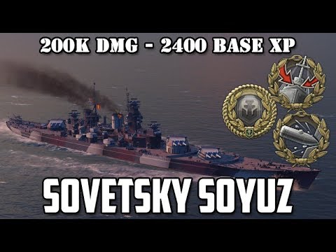 Finndamage's WoWs - Sovetsky Soyuz - Standard 200k dmg & 2400 base xp battle