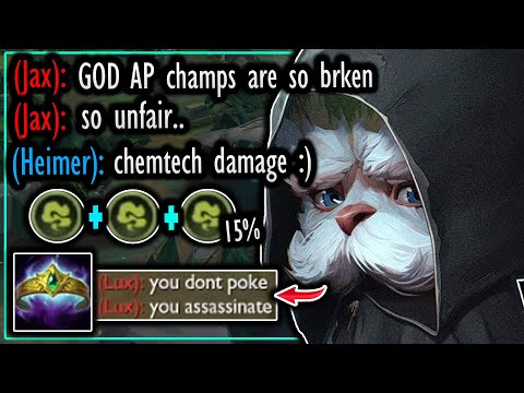 Heimerdinger but I'm a Chemtech Assassin that melts midlaners.