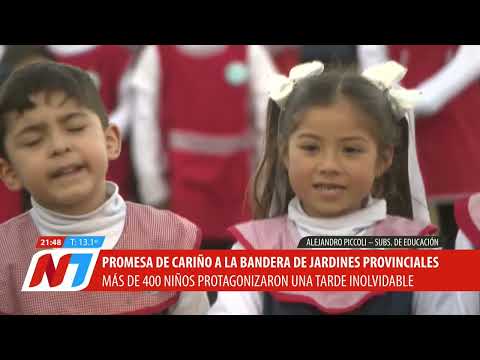 Los jardines provinciales prometieron a la Bandera Argentina