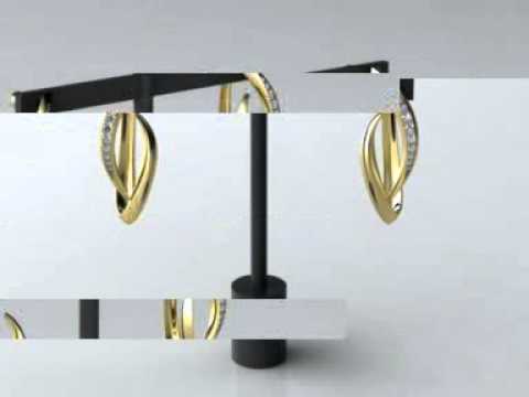 Platinum,Gold and diamond earrings.