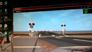 preview picture of video 'NSW Level Crossing on Trainz'