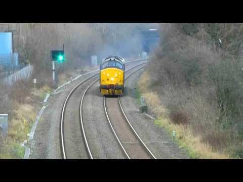 37405 Towing 90014, and a 7-loco convoy