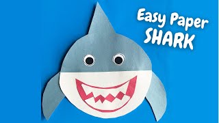 Easy Paper Shark Craft (Free Template)