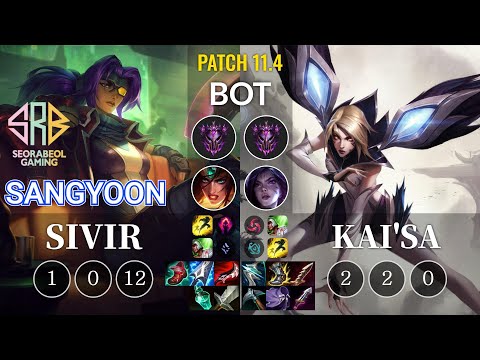 SRB Sangyoon Sivir vs Kai'Sa Bot - KR Patch 11.4