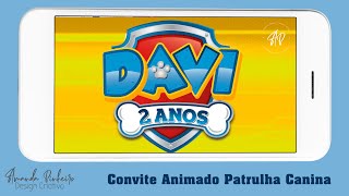 Vídeo de Convite Animado Patrulha Canina