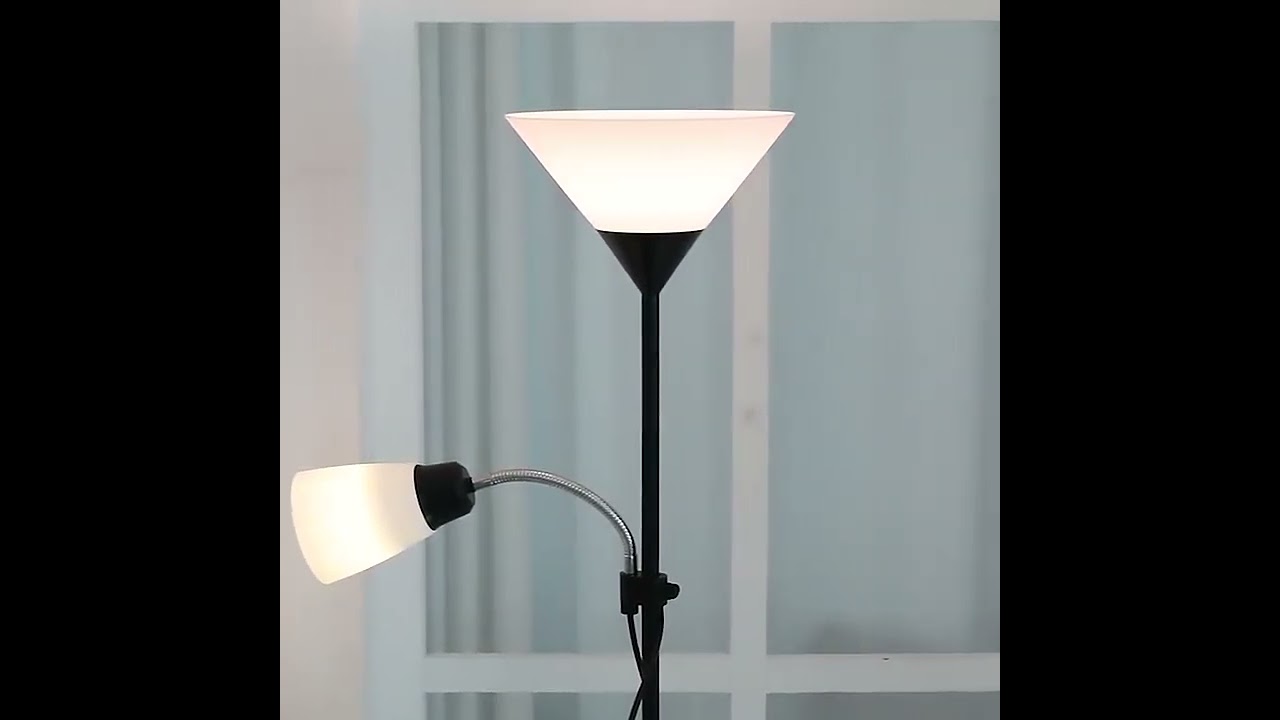 Watch Lampara Portátil De Pie + Lector En Color Negro o Blanco - Simoni Now Lampara Portátil De Pie + Lector En Color Negro o Blanco - Simoni