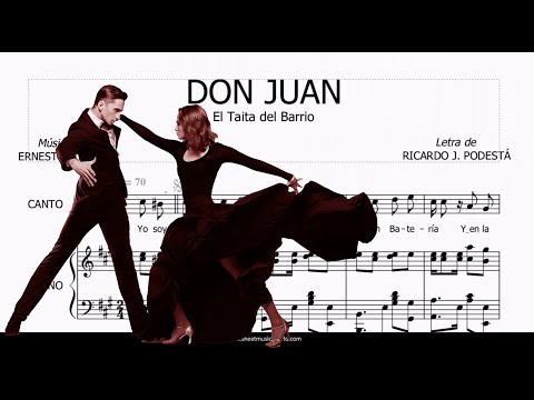 Don Juan - El Taita del Barrio - Voice & Piano - Tango - Ernesto Ponzio (Sheets, Score Tutorial)