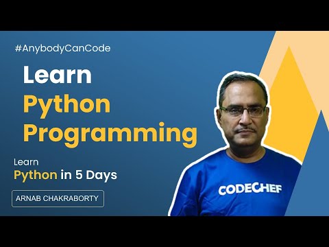 Learn Python Programming Python Tutorial For Beginners 3 Anybodycancode Arnab Sir Codechef