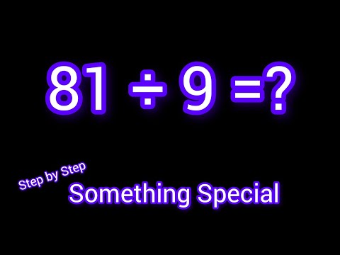 81 Divided by 9 ||81 &divide; 9||How do you divide 81 by 9 step by step?||Long Division||81/9