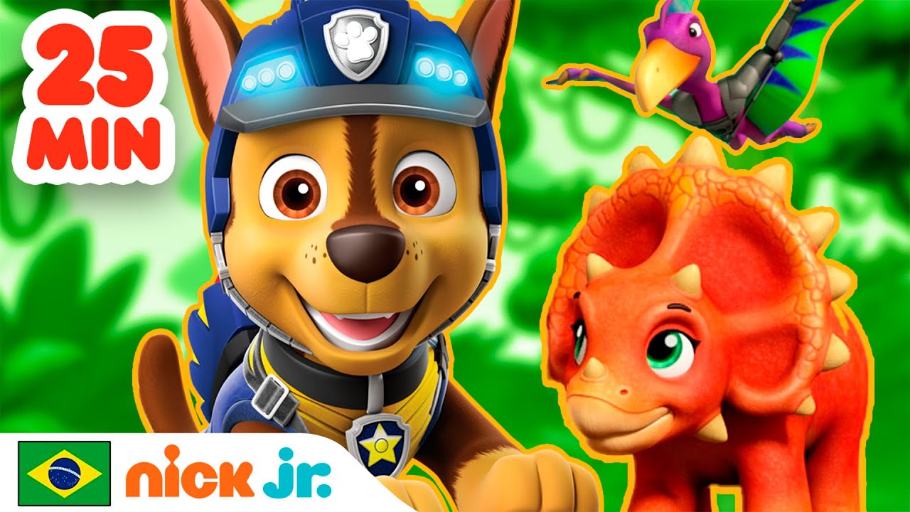 Patrulha Canina | 30 MINUTOS dos melhores resgates de DINOSSAUROS! | Nick Jr. em Português
