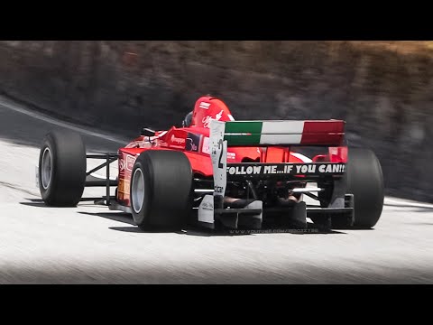 V8-powered Formula 3000 Cars Singing on Hillclimb Roads!