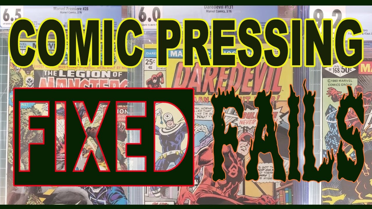 FIXED - COMIC BOOK PRESSING FAILS!!