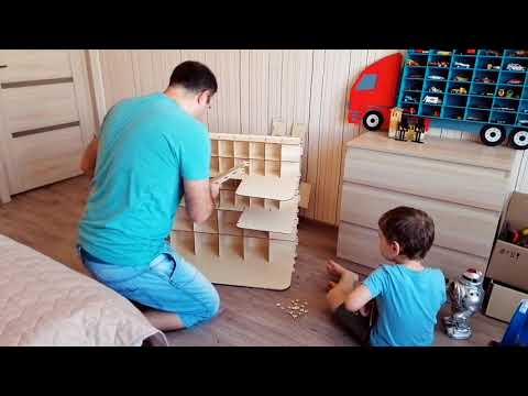 Сборка большой детской парковки без клея!