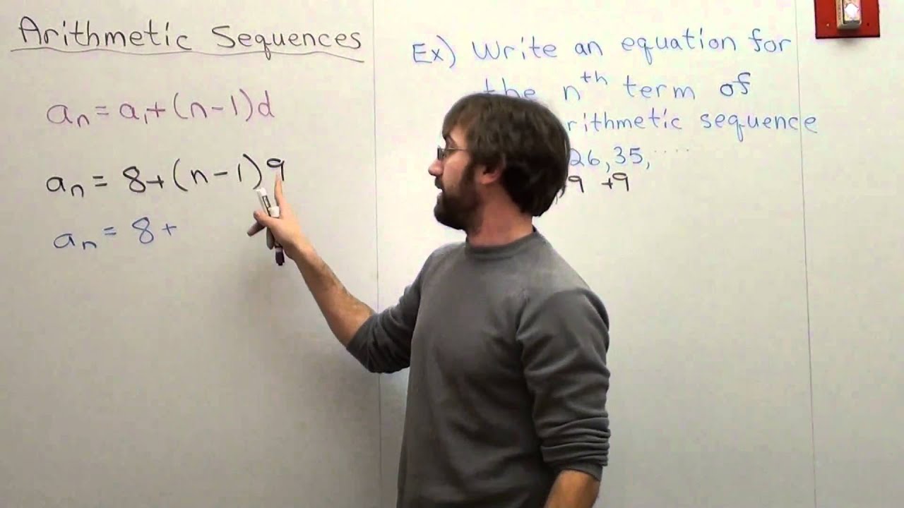 Free Math Lessons Arithmetic Sequences Part 2