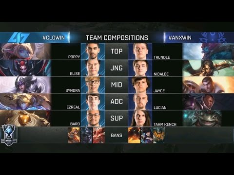 CLG vs ANX Game 1 Day 3 Worlds Group Stage 2016 | Counter Logic Gaming vs Albus Nox Luna