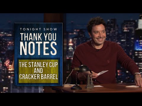 謝謝你的筆記。斯坦利杯，餅乾桶 (Thank You Notes: The Stanley Cup, Cracker Barrel)