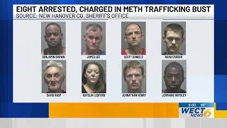 Eight arrested in meth trafficking bust in New Hanover County