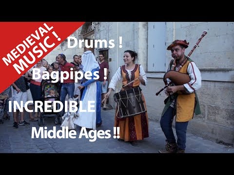 Jump in History ? Awesome people with Powerful medieval ancient music in the streets ! Video
