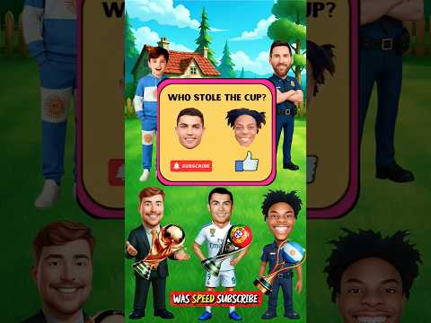 Who Stole's #messi WorldCup?😵 #shorts #ronaldo #mrbeast #ishowspeed #animation #cartoon #viral