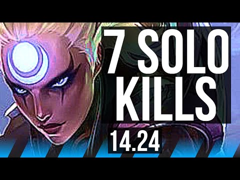 DIANA vs GALIO (MID) | 7 solo kills | KR Master | 14.24