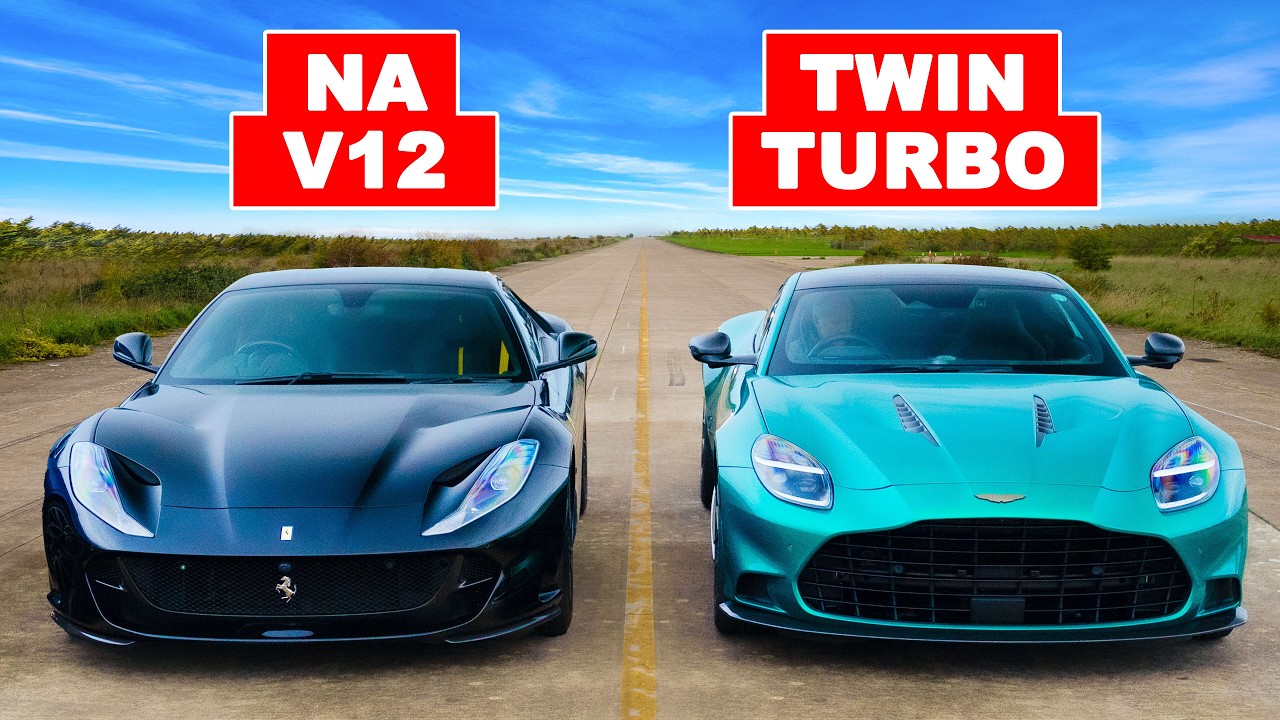 Aston Martin Vanquish v Ferrari 812 v Bentley GT Speed: DRAG RACE