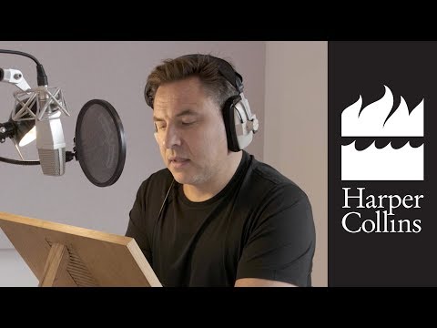 David Walliams recording the audiobook for The Ice Monster
