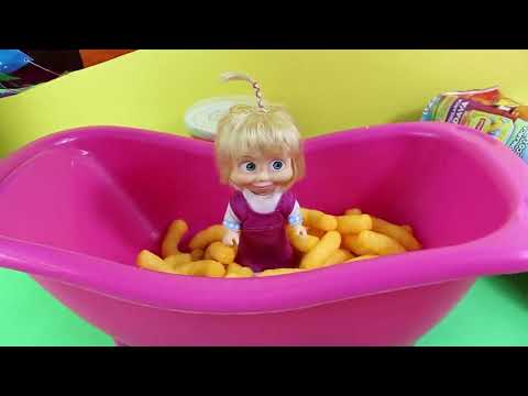 Maşha Cips Banyosu Yapıyor Masha And Bear