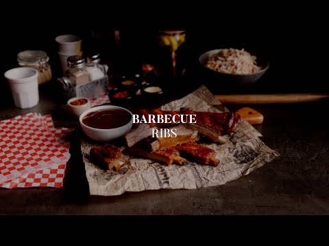 American Ribs with barbecue sauce