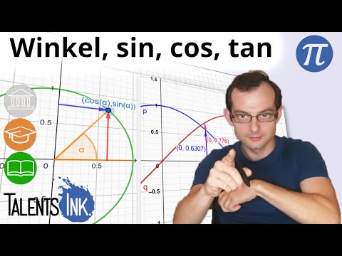 Trigonometrie 1 - Radianten und Grad - Sinus, Cosinus und Tangens - Winkelfunktionen