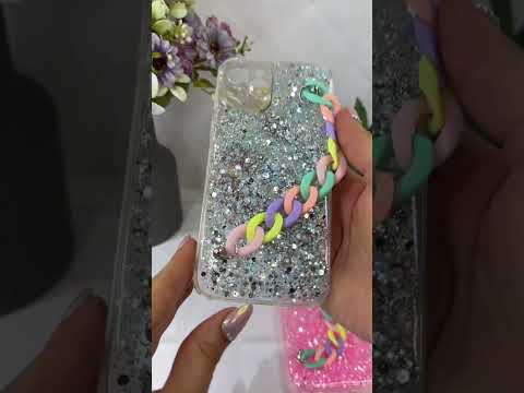 FUNDA BRILLO CADENA IPHONE 12 PRO MAX