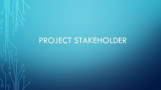 2. Project Stakeholder