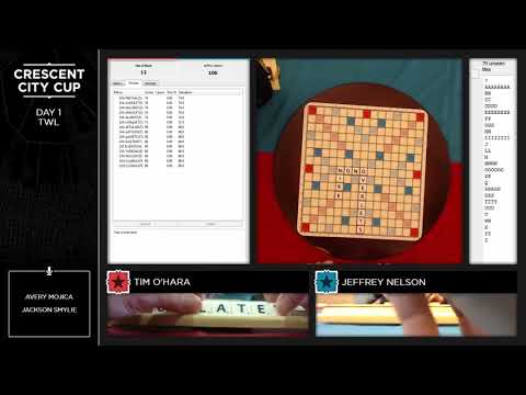 NOLA 2018 SCRABBLE TWL Round 4 Tim O'Hara vs Jeffrey Nelson