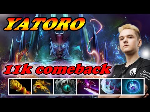 Yatoro Terrorblade super intense 11k comeback vs Huskar raid boss | Immortal Best Ranked Gameplay