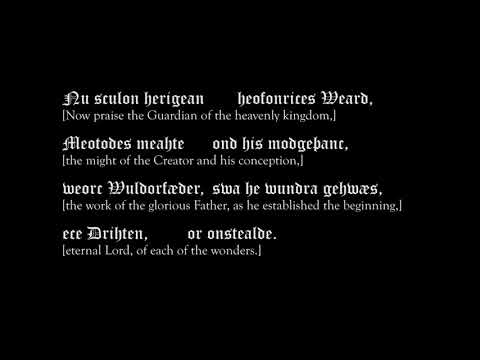 Cædmon's Hymn (in Old English)