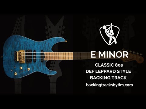 Classic 80s Def Leppard Style Backing Track in E Minor | 100 BPM
