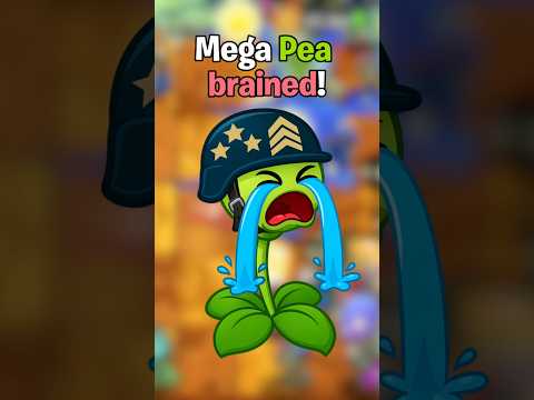 Is the Mega Gatling Pea in PvZ2 a mega pea-brained? #shorts #pvz #pvz2