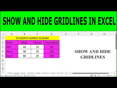 How to Show and Hide Gridlines in Excel | Grids Not Showing Up in Excel Worksheet
