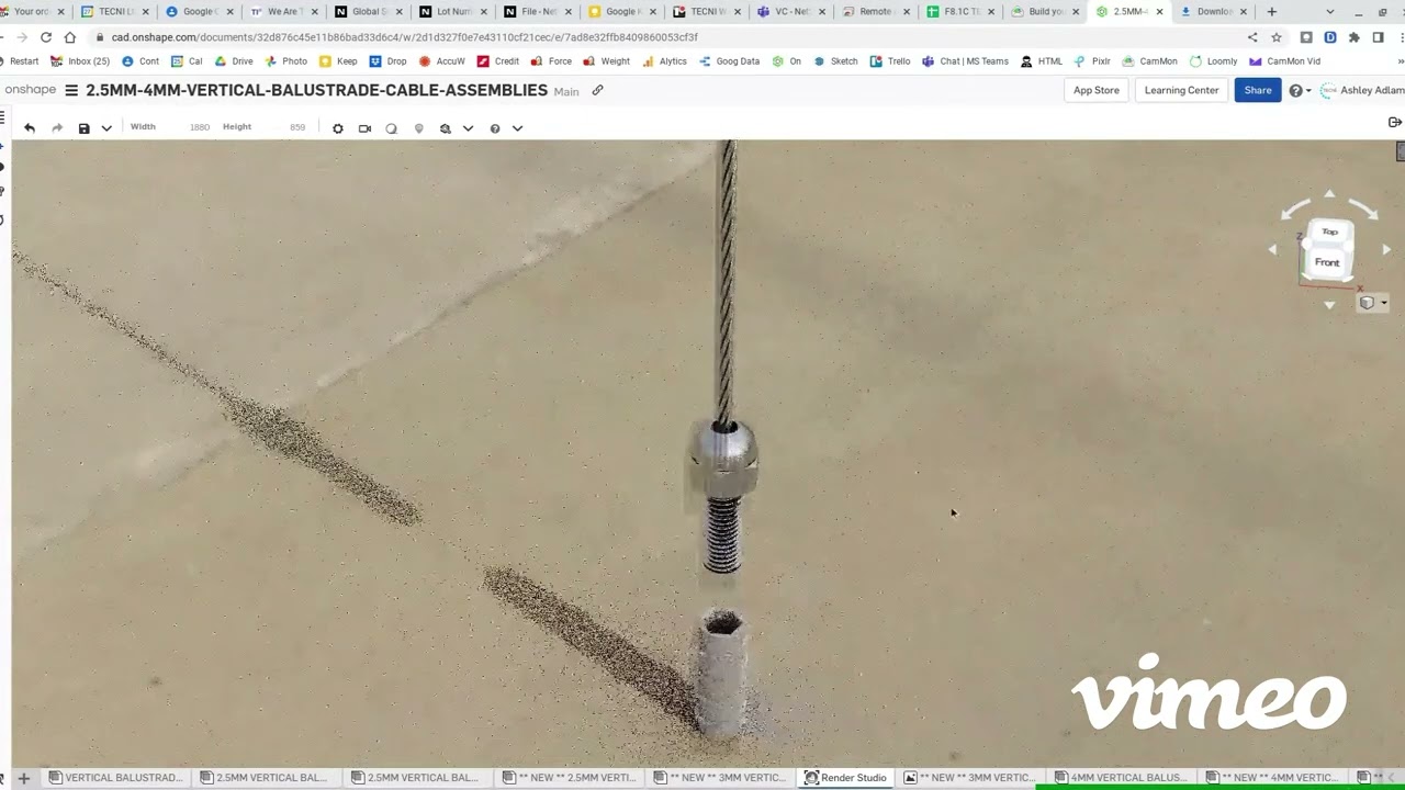 3mm Vertical Tension Cable