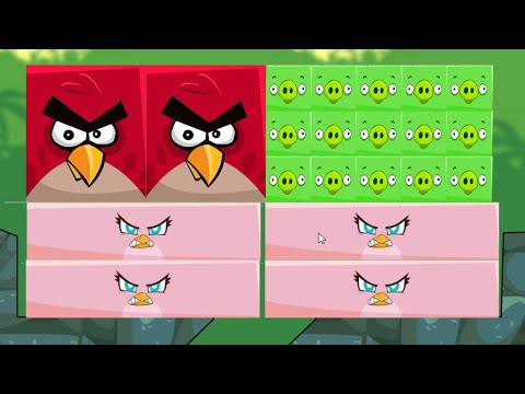 Angry Birds Kick Piggies - HELP STELLA ESCAPE FROM ALL TINY SQUARE PIGGIES!