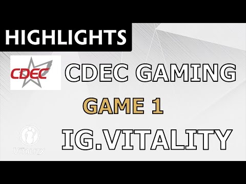 CDEC Gaming vs iG.Vitality [Game 1] Dota 2 Professional League - Dota Highlights