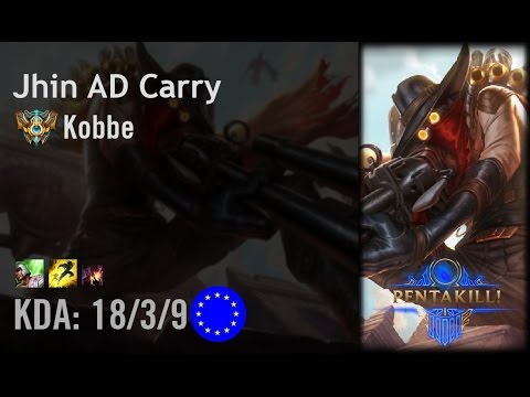 Jhin AD Carry vs Lucian - Kobbe - EUW Challenger Patch 6.14