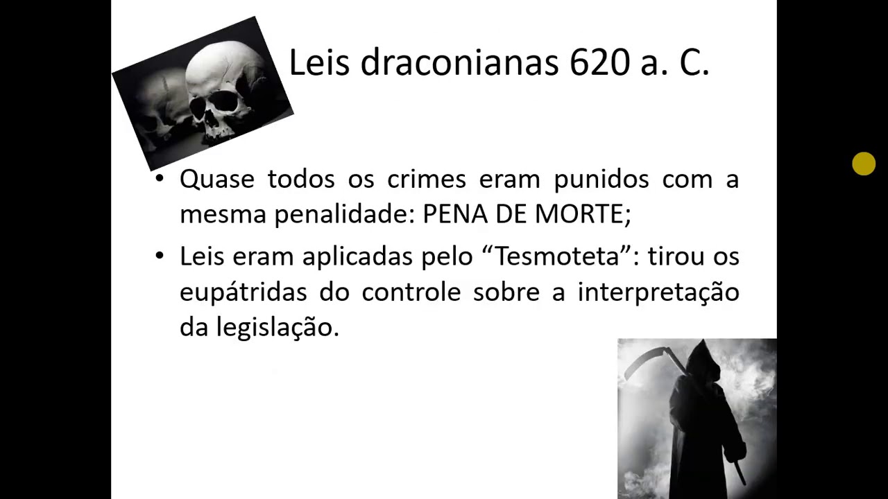 Primeiro ano - Aula 10:   Legislação ateniense - Dracon e Solon