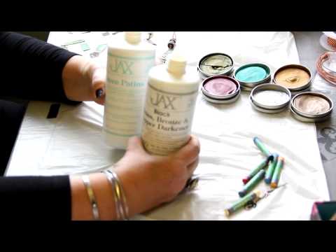 Adding Patinas to charms with Gilders Paste or Oil Pastels, Green Jax or Black Jax