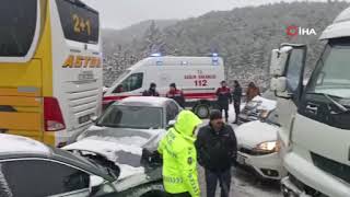 TEM Otoyolu Bolu geçişinde zincirleme kaza: 5 yaralı